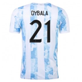 Jalkapallo Pelipaidat Argentiina Dybala 21 Kotipaita 2021 Lyhythihainen